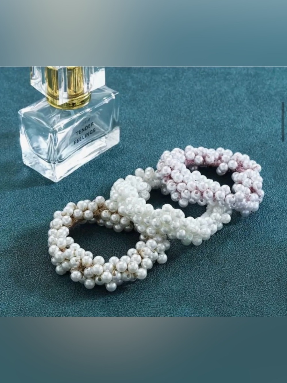 Aili’s Corner Mauve Imitation Pearl Hair Ties, New - Picture 8 of 13